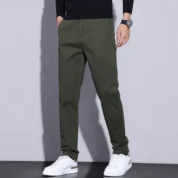 Men's Jeans Deliy 2023 Autumn/Winter Casual Mens Ankle Cotton Pants Loose Elastic Straight Leg Denim Military Green Black Trousers