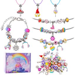 Makersland Diy Bracelet Making Kit for Kids Girls Diy Necklaces Kit Gifts Children Bracelet Beads for Jewellery Making Kit Set 231227