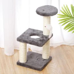 Scratchers Cat Tree Toy Condo Climbing Tree Multilayer With Hammock House Furniture Scratching Solid Wood Posts