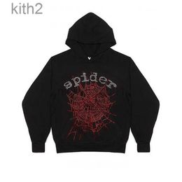 Mens Hoodies Sweatshirts Hiphop Web Spider Rhinestone Pattern Oversized Men Pullover Aesthetic Y2k Gothic Punk Sweatshirt Harajuku Casual Womens Hood JNDL