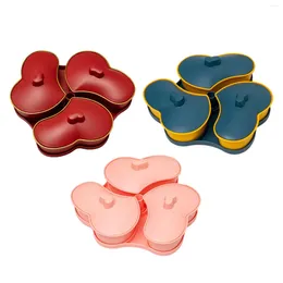 Plates Divided Serving Tray Removable Multifunctional Organiser Nut Candy Dish Plate For Nuts Sweets Dried Fruit Cakes Camping