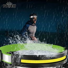 Rechargeable LED Head Torch: 4 Light Modes, Reflective Headband, Waterproof 230°Wide Beam - Perfect For Hiking, Camping, Running, Fishing