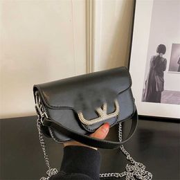 20% OFF Designer Internet famous high-quality genuine leather inlaid with diamonds light luxury French chain handbag shoulder crossbody women's small square bag