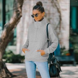 Women's Hoodies Selling Clothing 2023 Autumn/winter Wish Casual Long Sleeved High Necked Loose Fitting Hoodie For Women