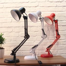 Table Lamps Modern Adjustable Classic Desk Long Swing Arm E27 LED Clip Lamp For Study Reading Night Light Bedside