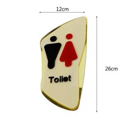 Bedroom Bathroom Door Signs Imitation Wood Toilet Sign House Number Plate Wc Wall Sticker Washroom Signage Address Plaque Plate 231226