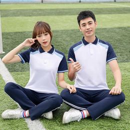 Men's Casual Shirts Leisure Sports Suit Junior High School Student Uniform Graduation Season Class Meet Clothing