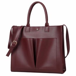 Pu Leather laptop Bag Simple Handbags Famous Brands Women Shoulder Bag Casual Big Tote Vintage Ladies Crossbody Bags 220401