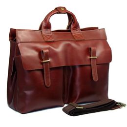 Briefcases Italian Genuine Leather Men's Briefcase Business Bag Leather Laptop Briefcase Men Shoulder Bag Messenger Bag Tote Handbag