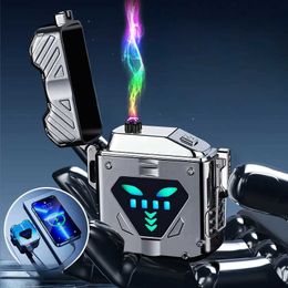 New Dual Arc USB Charging Lighter Creative High Power Mobile Phone Power Bank Windproof Lighter Smoking Accessories Gift Tool