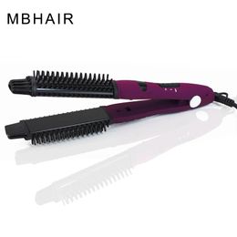 Straighteners MBHAIR Ceramic electric comb Flat iron keratin Curling iron fast brush Hair Straightener Hair Styling comb