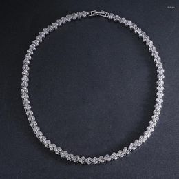 Chains Emmaya Roman Luxury 2.75mm Cubic Zircon Inlay Charm Wedding Choker Necklace For Women Bride