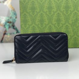 Designer Women Full Zip Wallets genuine leather Purses fashion Wallets