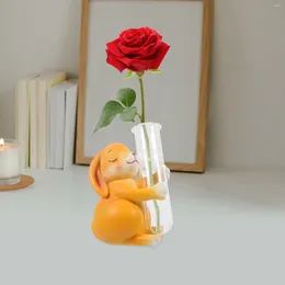 Vases Hydroponic Vase Home Decoration Animal With Dining Table Forniture Unique Glass Flowers Resin Simple Centrepieces