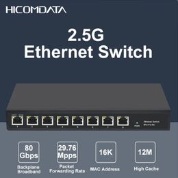 HICOMDATA 5-Ports 2.5G RJ45 Ethernet Network Switch