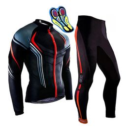 long sleeve cycling jersey set mens bicicleta clothes suit summer 231227