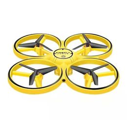 Interactive Induction Drone Toys Quadcopter LED Light RC UAV Aircraft Intelligent Watch Remote Control UFO Drone Children Flying Gift LL