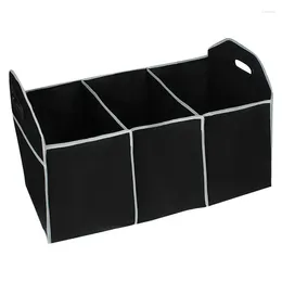 Car Organiser Trunk Organisers Folding Storage Container With 3 Compartments Waterproof Cargo Box Multifunctional