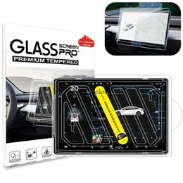 Update New For Tesla Model 3 Y 2022 2023 Center Console Anti Glare Tempered Glass Screen Protector HD Film Protection Screen Accessories