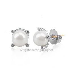 Studri di perle Designer Women Women Elegant X Earring Loop Orecchini Accessori per gioielli alla moda vintage Gioielli di matrimonio Oreccchini Imitazione intarsiata zircone