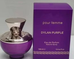 Premmierlash Brand Dylan purple Perfume 100ml 3.4oz Women Perfumes Fragrance Pour Femme Lady Parfum Natural Spray Floral Fruity Long Smell fast shipping