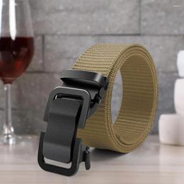 Belts Self-covering Buckle Belt Retro Style High Strength Thicken Canvas With Automatic For Men's Pants Training