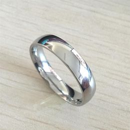 Classic male Real white Gold Color 6mm Titanium Steel Women Men Wedding silver Ring Top Quality Do not fade Lovers Wedding Jewelry255I
