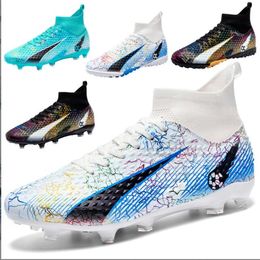 Men's Sneakers Soccer Shoes Football Shoes Anti-Slippery Futsal Training Outdoor FG/TF Professional Unisex Adult Kids High Top