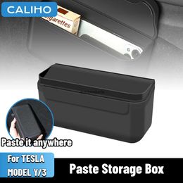 Update New Clutter Storage Box Case Removable Hook and Loop Fastener for Tesla Model 3 Model Y Glasses Frame Portable Box Hanger Holder