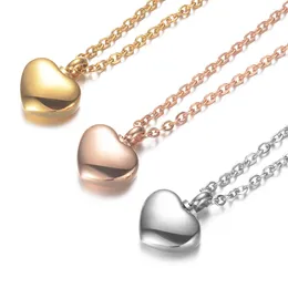 Chains Wholesale Stainless Steel Heart Urn Necklace Memory Ash Pendant Cremation Jewellery