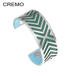 Cremo Trend Bracelets&Bangles For Women Stainless Steel Georgettes Leather DIY Bijoux Manchette Femme Bracelet Pulseiras 2021 Bang287U