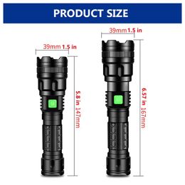 T8 LED Flashlight, USB Rechargeable Zoomable 3 Modes Torch For Camping Cycling Walking