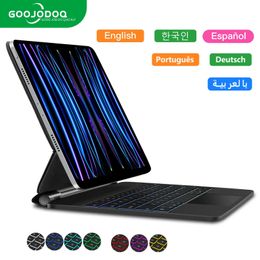 Combos Keyboard Mouse Combos Backlight Magic Keyboard for iPad Pro 11 iPad Air 5 Air 4 10.9 inch Cover with Bluetooth Keyboard folio 2308