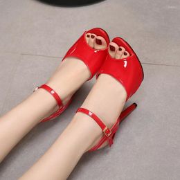 Show Summer Dance Sandals Pole Rhinestone Shoes Stripper High Heels Women Sexy Party Club 11 CM Tassel Wedding 2024 621 591