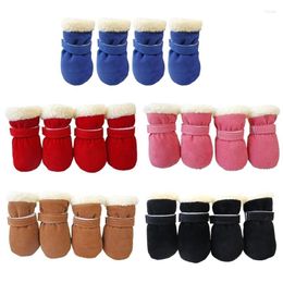 Dog Apparel Winter Warm Pet Shoes 4pc/set Booties Snow Walking Puppys Casual