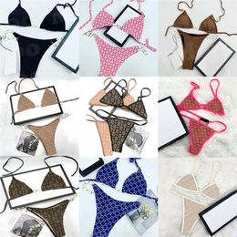 Swimwear Swimwear Designer Swimsuits For Women Sexy Bikini Underwear Embroidery Letter Fashion Metal Chain Bikini Bathing Suits 14 Styles''