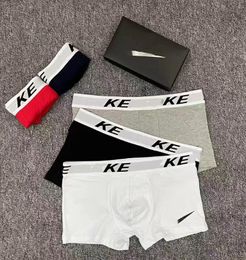 Mens Underwear Men Underwear Designer Boxers Brands Underpants Sexy Classic Casual Shorts Soft Breathable Cotton NK Basketball Football Gay Mens 3pcs with Box