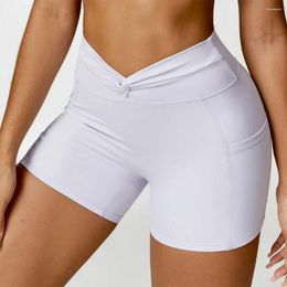 Active Shorts Pocket Yoga For Women Workout Gym Push Up Scrunch BuSport Short Nylon Fitness Tights Cycling Activewear