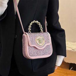 18% OFF Designer Women's new diamond studded Bags handbag with sense of luxury fashion and age reducing temperament versatile single shoulder crossbody bag