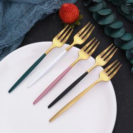 Forks Durable Mini 304 Stainless Steel Gold Snack For Cake Dessert Tableware Fruit Fork Tea Set