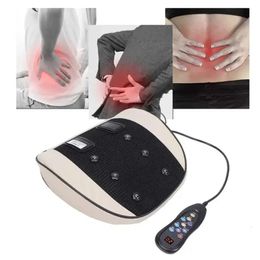 Electric Heating Neck Back Massage Pillow Vibrating Waist Cervical Massager Muscle Relax Relieve Fatigue Lumbar Disc Herniation 231227