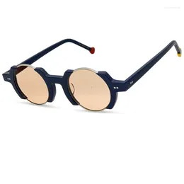 Sunglasses Irregular Half Frame Riveted Hollow Integrated Punk Retro Women's Glasses Sunshade Fishing