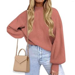 Women's Sweaters Long Balloon Sleeve Crew Neck Sweater Tops Knit Soft Sweat Necklace Three Broomsticks Sweatshirt Men Running