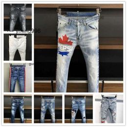 Mens Luxury Designer Denim Jeans d2 dsq2 dsquare 2 Holes Trousers COOLGUY Biker Pants Clothing 6LB1