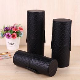 Cosmetic Bags PU Makeup Storage Holder Fashion Brush Boxes Portable Tool Barrel Diamond Lattice Professional Salon Use