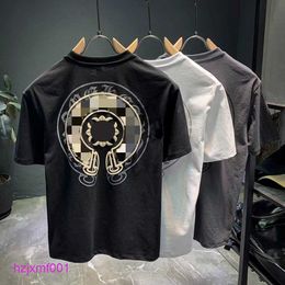 Sofq Mens Tshirts Summer Crosses t Shirt Designer Men Womens with Chrome Thirts Loose Heart Ch Print Short Sleeve Casual Chromees Man Te