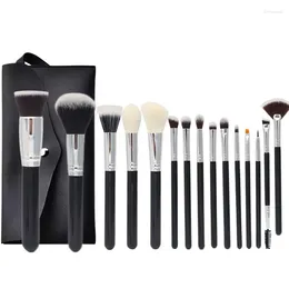 Makeup Brushes 15 PCS Brush Set Black Beauty Tools Powder Blush Foundation Eye Shadow