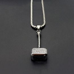 Mens Solid Viking Pendant Necklace Stainless Steel Vintage Mjolnir Norse Jewellery Party Rock Christmas Gift2474