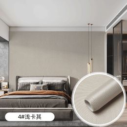 Wallpapers High-End Imitation Silk Whole House Thickened Wall Cloth New Chinese Engineering El Solid Colour Modern Drop Delivery Otdw0