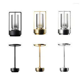 Decorative Plates Simple Charging Table Lamp Restaurant Bar Desk Dimming Atmosphere Waterproof IP40 USB Touch Switch Decoration